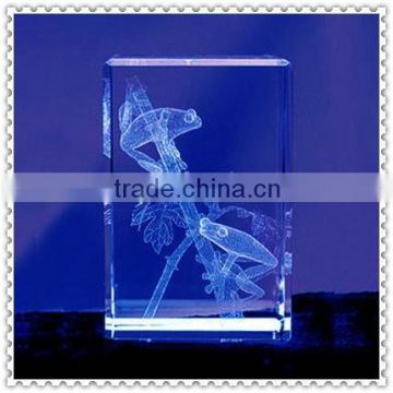 Wholesale 3D Laser Crystal Block For Table Decoration