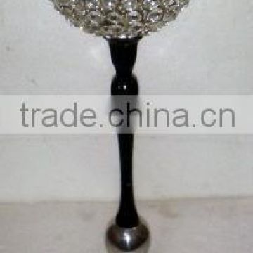 Aluminum,Iron & Glass Crystal Votive Tealight T-Light Candle Holder