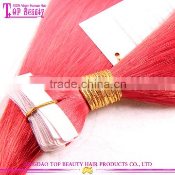 Top quality virgin remy brazilian skin waft tape hair extension color red skin weft tape remy hair extensions