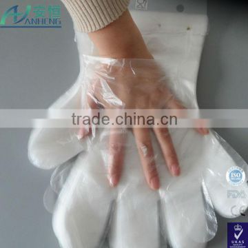 China manufacturer offer cheap disposable gas station use PE gloves head blocker