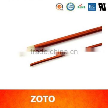 Rectangular section polyimide film covered conductor winding wire for motor