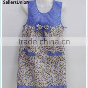 No.1 yiwu commission agent wanted Top Selling Dacron Waistcoat Apron with Bowknot and Pockets