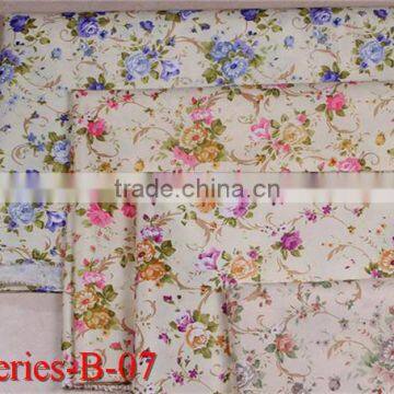 2015 fresh roses printed microfiber peach skin fabric for home tetile