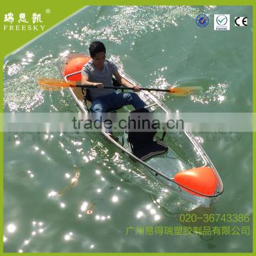 single sit on top made in china transparent canoe kayak