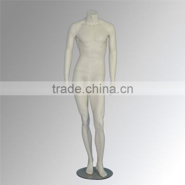 On sale fashion cheap standard size sexy coloured clear headless male mannequins