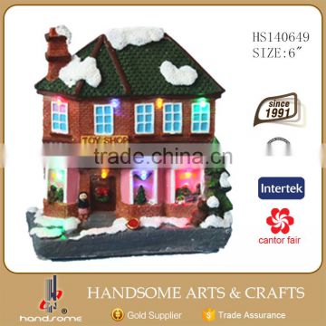 6"resin craft lights christmas village houses item