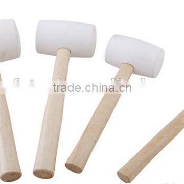 CZ-1001 white rubber hammers with wooden handle