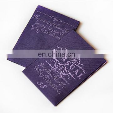 Cheap China Supplier Wholesale Custom Clothing Satin Woven Label