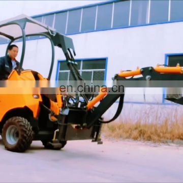 Gas engine new agricultural machines name HYSOON articulated compact mini loader
