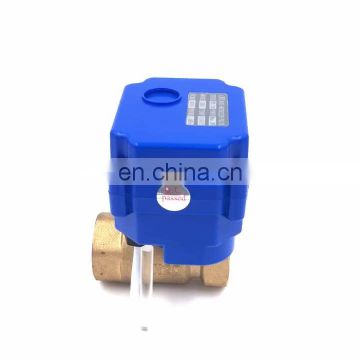 CWX-25S mini electric actuator control ball valve with manual override function DN15 DN20 DN25 brass for smart use