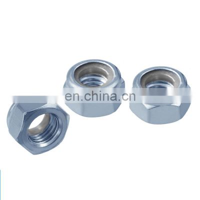 Large diameter zinc plated nylon insert lock nut M30 DIN985 DIN982 heavy hex nylock nut m5 m10