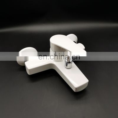 wall mount single handle Plastic white bathroom mixer taps bathroom shower faucet