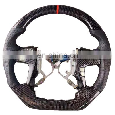 Custom Alcantar LED carbon fiber steering wheel For Hilux Vigo 2014