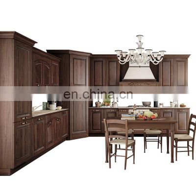 Modular North American White Walnut Solid Wood Kitchen Furniture Shaker Kitchen Cabinets