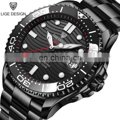 Lige 6813 Top Luxury Mechanical Automatic Watch Stainless Steel Latest Watches for Men Lige