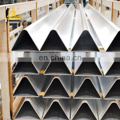 Anodized aluminum triangle tube and pipe,natural color equal sides triangle pipes,weight ton aluminum triangle pipe