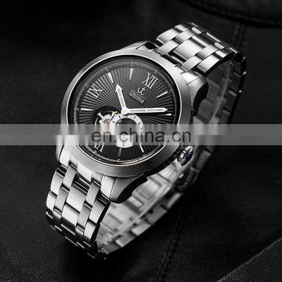 Utime High Quality Men's Automatic Watch Visible Mechanical Movement Roman Number Dial  Mens Luxury Watch U0025G Montre