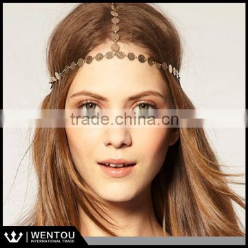 Wholesale Geometric Gold Headband Bridal Hairband Boho Head Piece Hair Crown                        
                                                Quality Choice