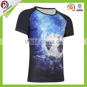 Wholesale all over dye sublimation printing t shirt, custom polyester print sublimation t shirts