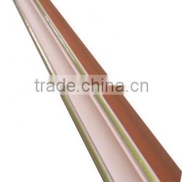 PVC top corner with brown color & two gold line