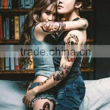 Men Women Body Tattoos Flash Waterproof Golden Arm Tattoo Sticker Water Transfer Temporary Tattoo Wholesale Customized
