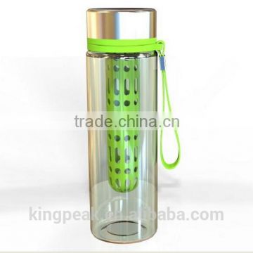 Hot Sale Plastic Infuser Water Bottle /water infuser bottle/ BPA-Free Tritan fruit infuser water bottle/Shaker bottle
