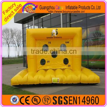 High quality yellow inflatable basketball shooting game