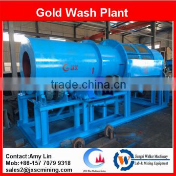 100T/H gold trommel scrubber for alluvial gold washing plant in Ghana