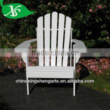 Wooden white adirondack chairs