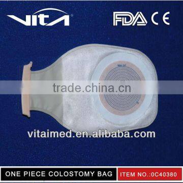 Hot Sale EVOH Material One Piece Opened Colostomy Bag With Clip OC40380 With CE/FDA/ISO13485 Certificate