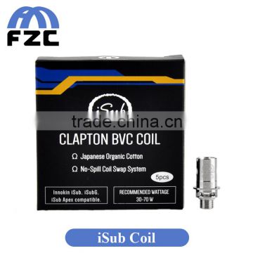 New Arrival!!! Hot Selling Authentic Innokin iSub Coil Clapton BVC Coils 0.5ohm and Ni200 0.1ohm 0.2ohm In Stock