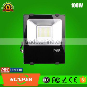 100w led flood lighting dlc outdoor lamp fixtrues with 5 years warranty