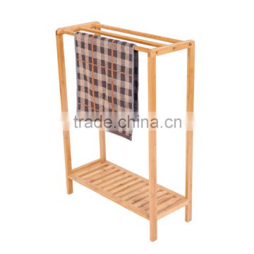 high quality new design bamboo multifunction clothes drying rack and shoes shoes display rack towel rack wholesale