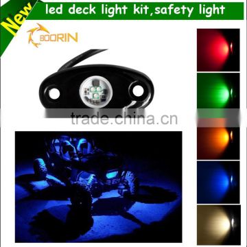 China 12v 24v deck rail light IP68 waterproof White Red Orange Blue green boat led light
