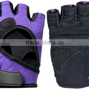 Authentic ladies gym weight lifting bodybuilding fitness gloves,gym strap training leather grip gloves,custom