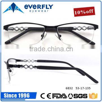 2016 new popular fashionable design metal eyeglasses frames stainless steel optical glasses with high quality