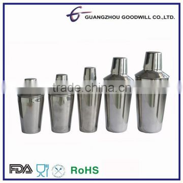 stainless steel food grade promotional bar wine cocktail shaker