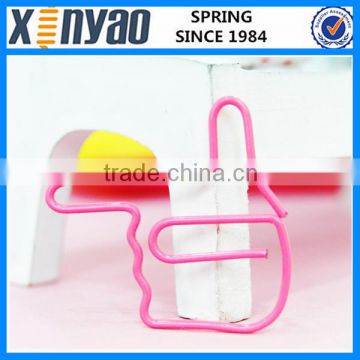 hight quality promotional gifts custom logo metal hand shape paper clips