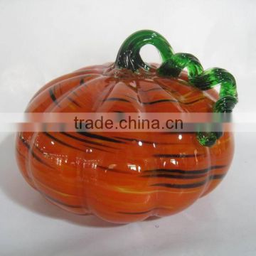 handmade glass pumpkin paperweight