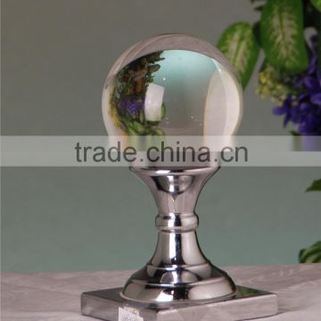 lucky wedding present silver base chrome prop crystal ball table decor