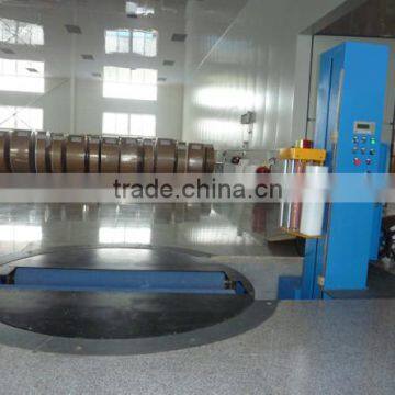 Plastic film packaging machine reel roller wrapping machine