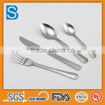 Hand polish cheap stainless steel cutlery set