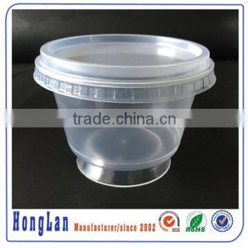 customized design mould disposable food grade material ice cream plastic cup with cover