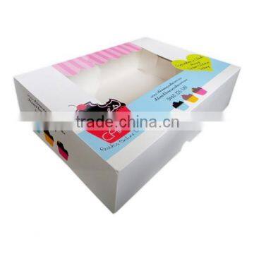 custom plain printed white cupcake boxes, cheap white cupcake boxes, concise white cupcake boxes