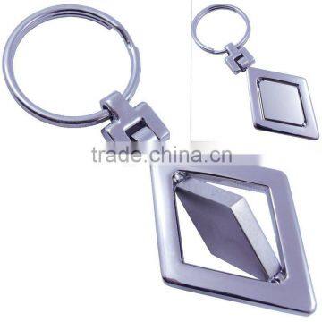 Fashion Rhombus Rotation Metal Keyring