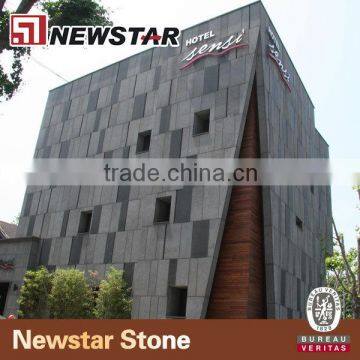 Basalt lava stone cladding,hotel stone wall