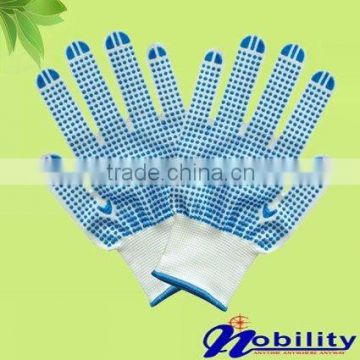string knit pvc dotted workplace safety gloves