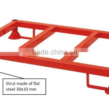Powder coated 4-way entry Storage foldable cage pallet /Euro stackable pallet storage cageChina professional factory