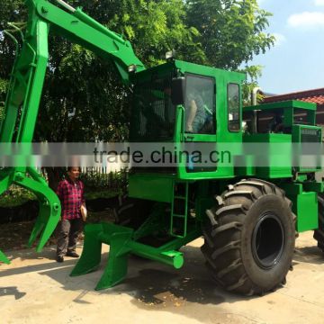 three-wheels sugar cane grab loader,wood loader qz-7600 sugar cane loader