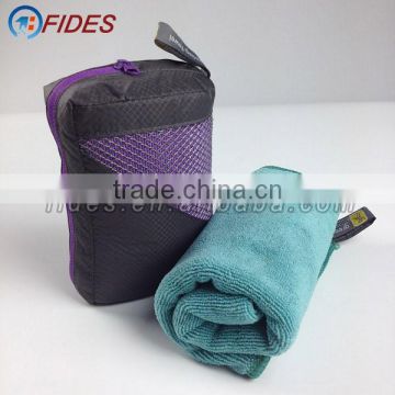 microfiber travel towel with bag traveling towel factory